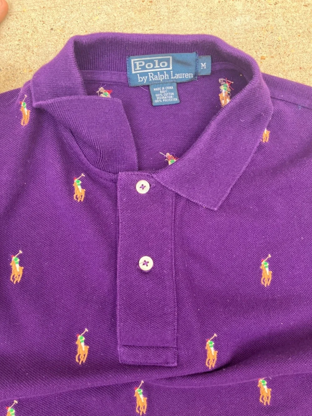 Ralph Lauren Ponies all over Embroidered Med FIFA World Cup USA